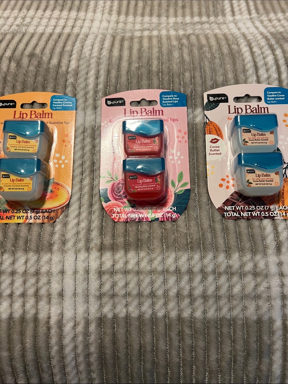 Lip Balm Duo Pack — Pink, Peach & Cream Shades